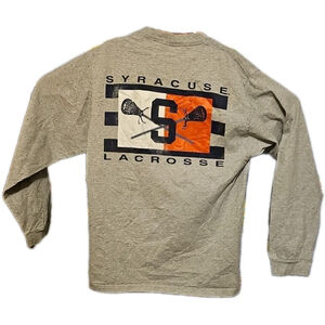 Vintage Syracuse University Lacrosse Long Sleeve Shirt Jansport Made In USA Sz S